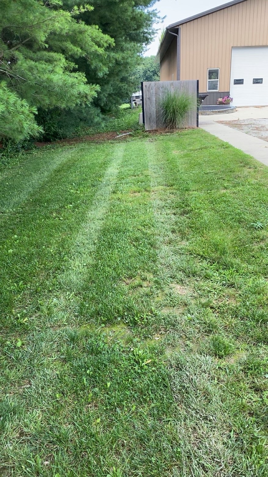 Side yard mowing pass